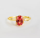 Padparadscha Sunrise Sapphire Dérive Ring | Alvaura