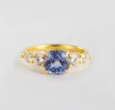 Misty Cornflower Sapphire Aligné Ring | Alvaura