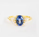 Celestial Cornflower Sapphire Alchemy Wings Ring | Alvaura