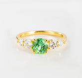 Mint Green Sapphire Aligné Ring | Alvaura