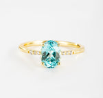 Aquamarine Blue Sapphire Ring | Alvaura