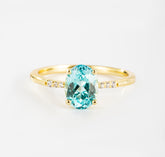 Aquamarine Blue Sapphire Ring | Alvaura