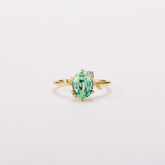 Mint Green Oval Sapphire Constellation Cluster Ring