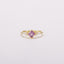 Lilac Princess-cut Sapphire Unfolding Wings Cluster Ring