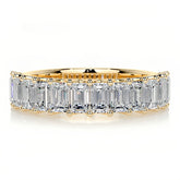 Emerald-cut Moissanite Eternity Band