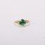 Vivid Mint Green Bloom Cluster Ring - Round Brilliant