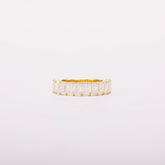 Emerald-cut Moissanite Eternity Band