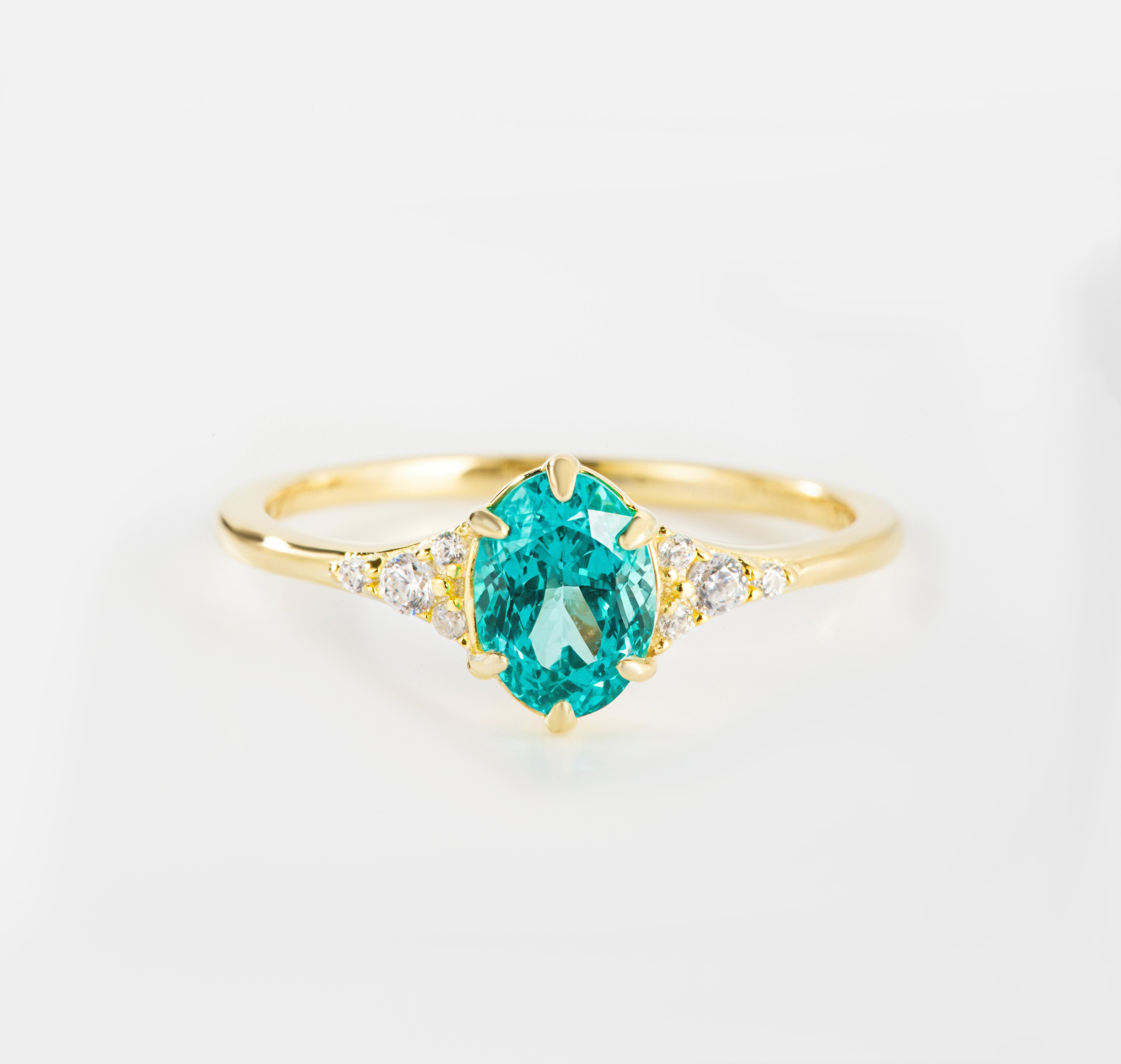 Paraiba Blue Lab Garnet Ring | Alvaura