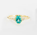 Paraiba Blue Lab Garnet Ring | Alvaura