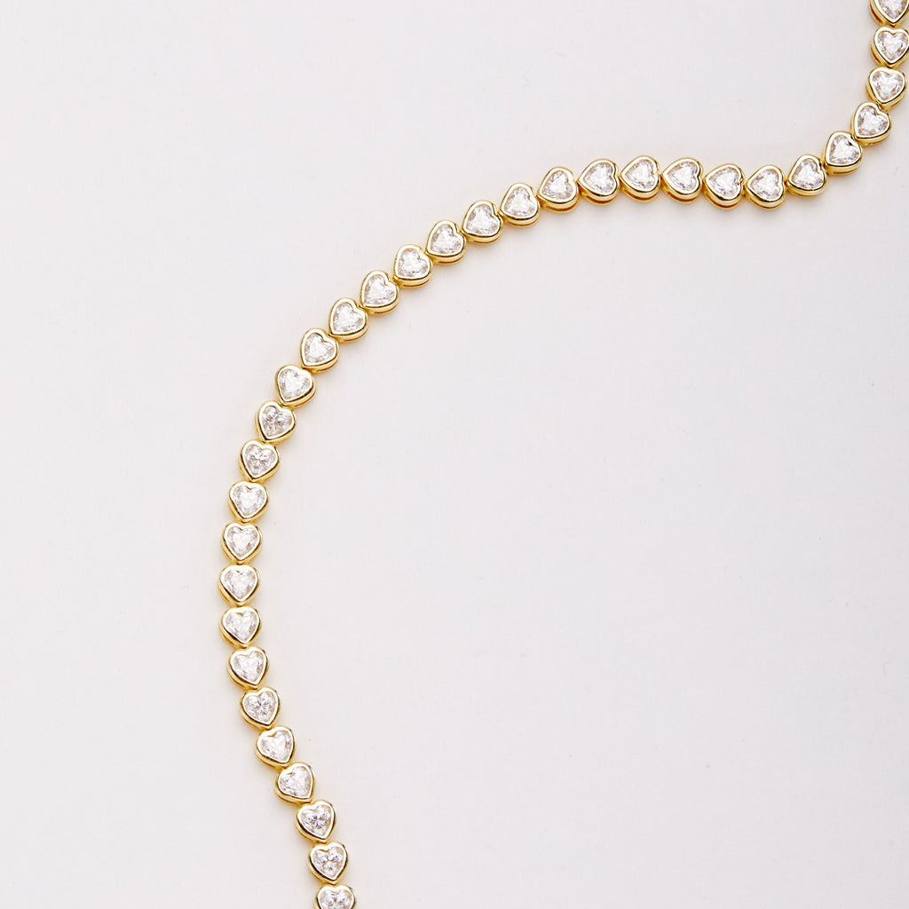 Heart Tennis Bracelet