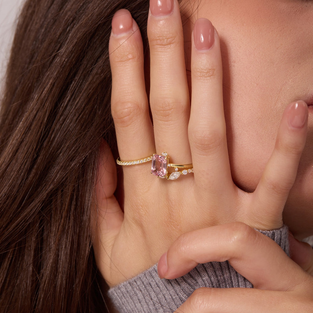 Half Eternity Stacking Ring