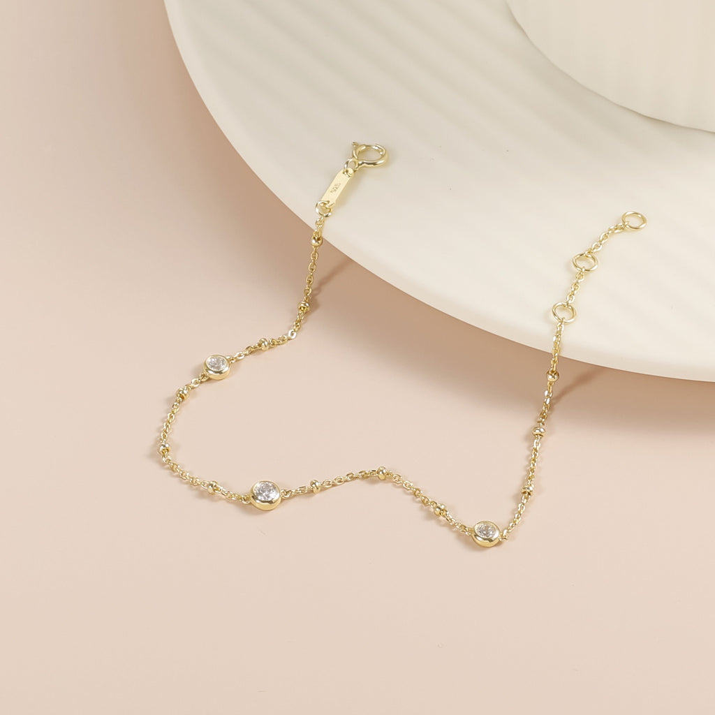 Triple Sparkle Bobble Bracelet