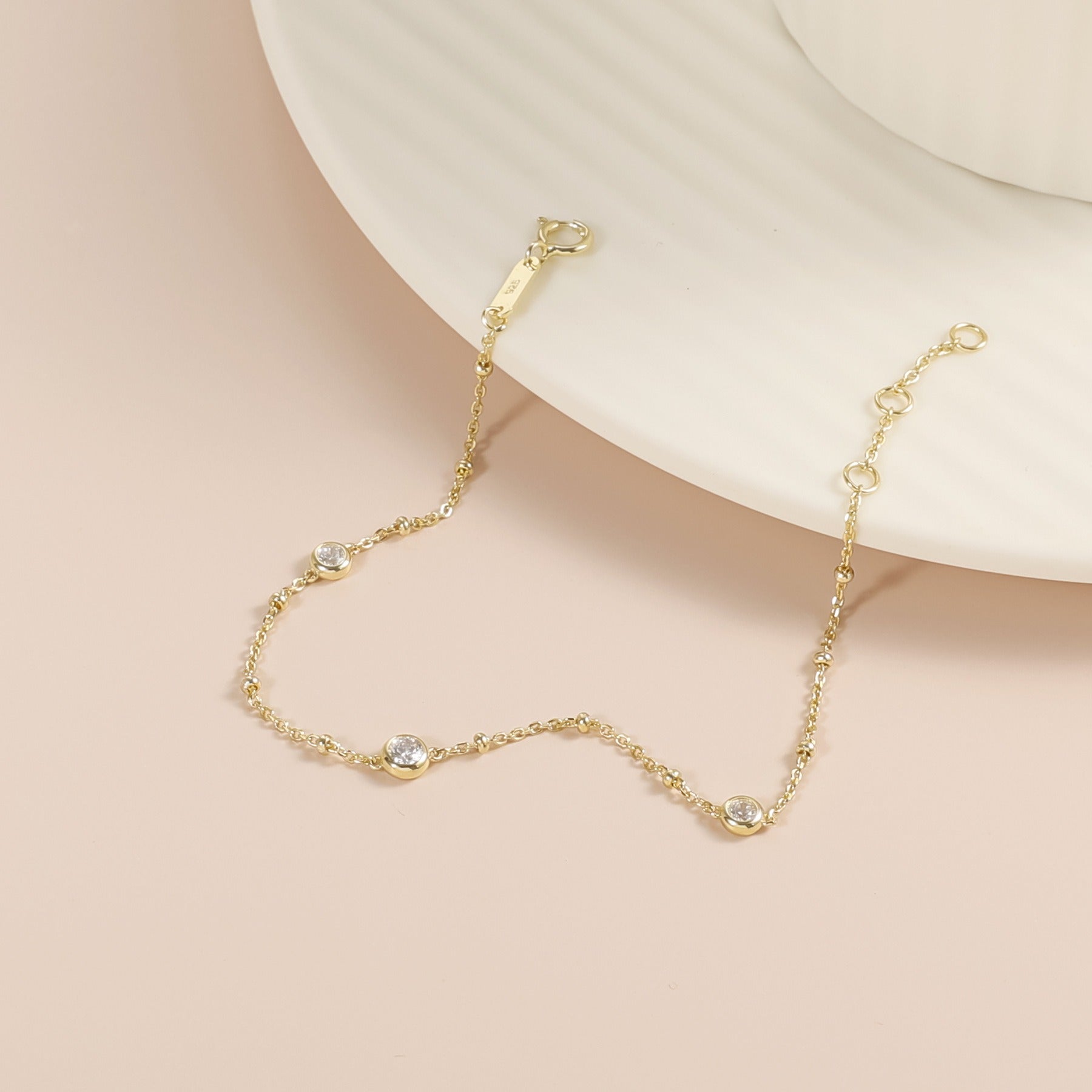 Triple Sparkle Bobble Bracelet