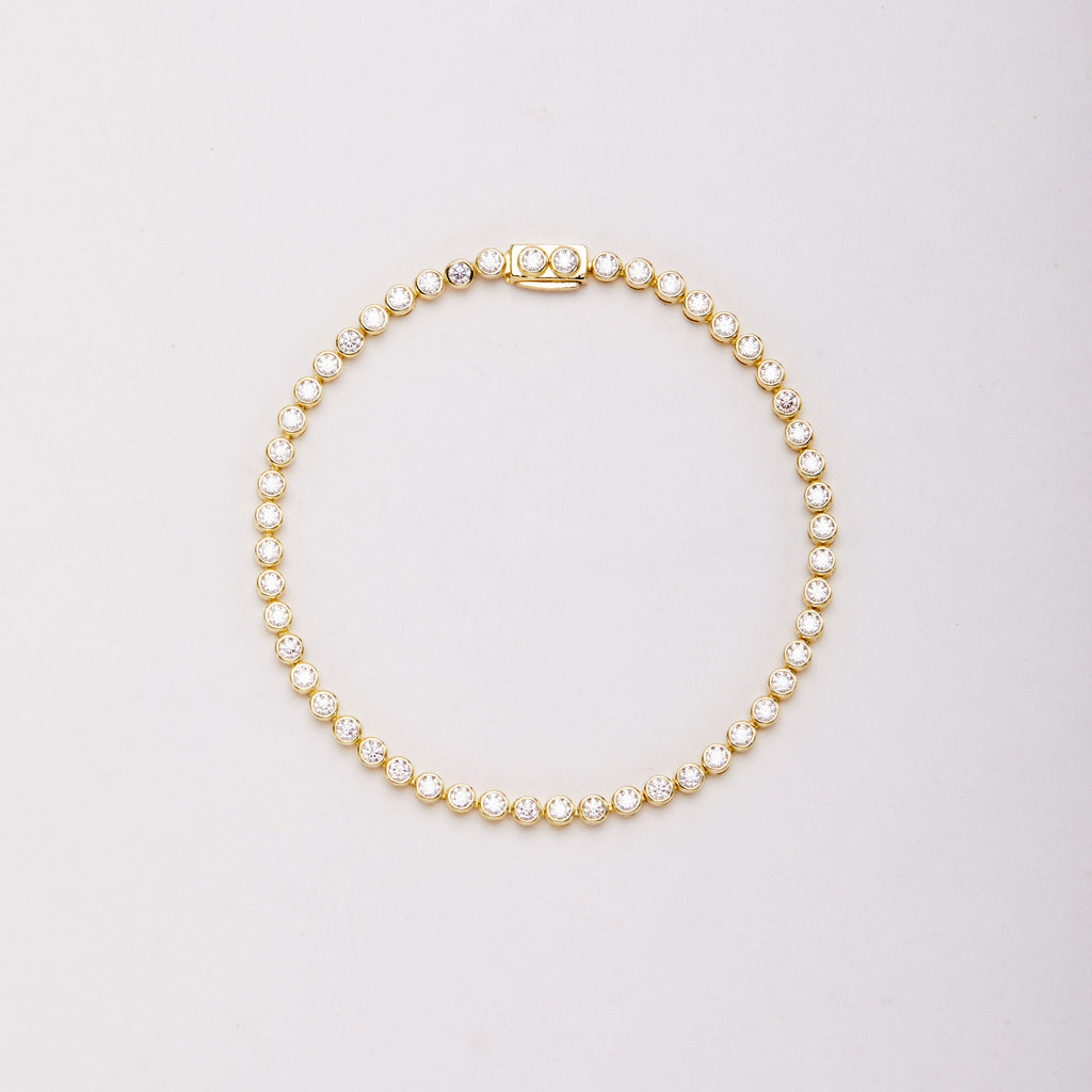 Round Bezel Tennis Bracelet