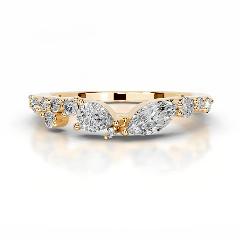 Marquise Moissanite Stacking Ring