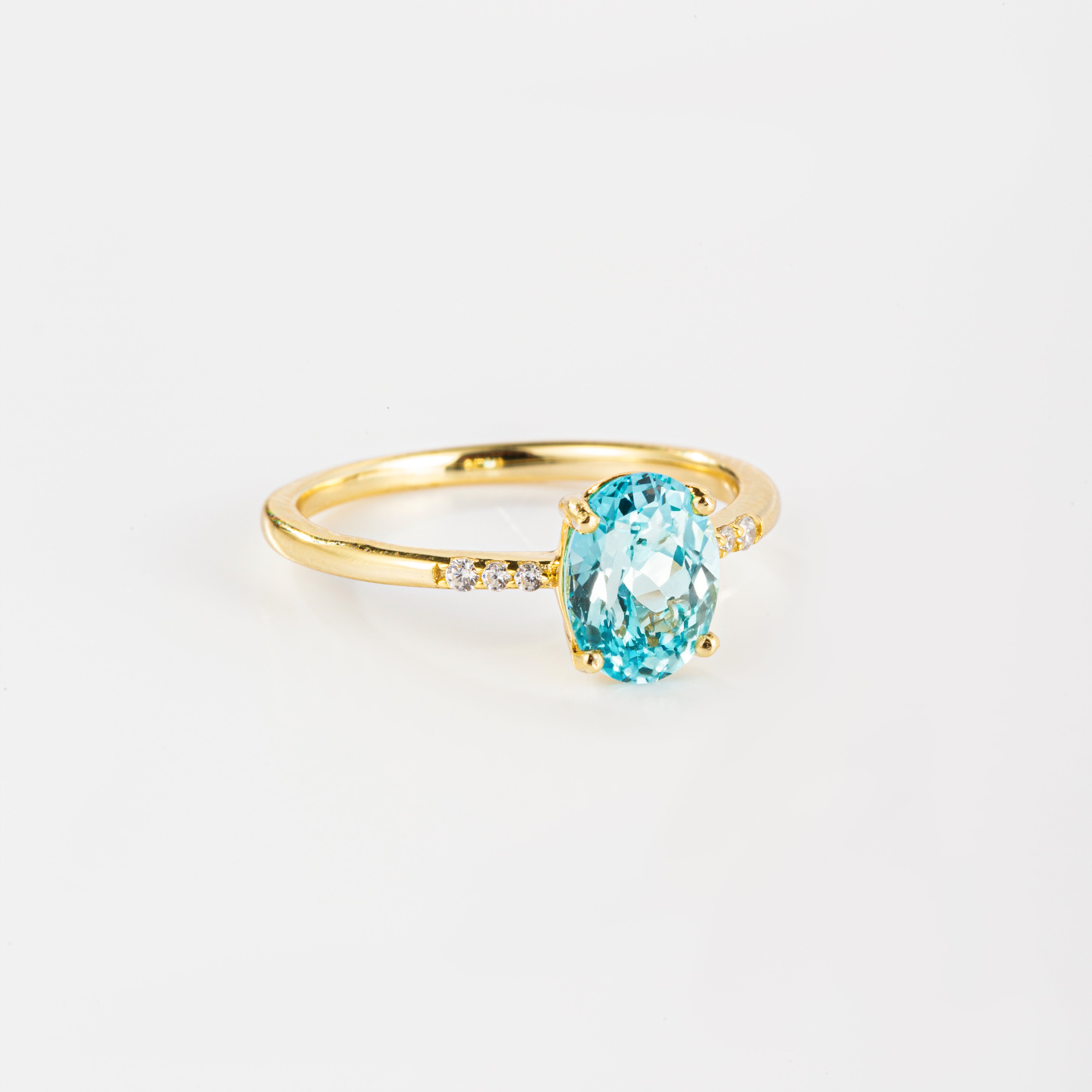 Aquamarine Blue Sapphire Ring | Alvaura
