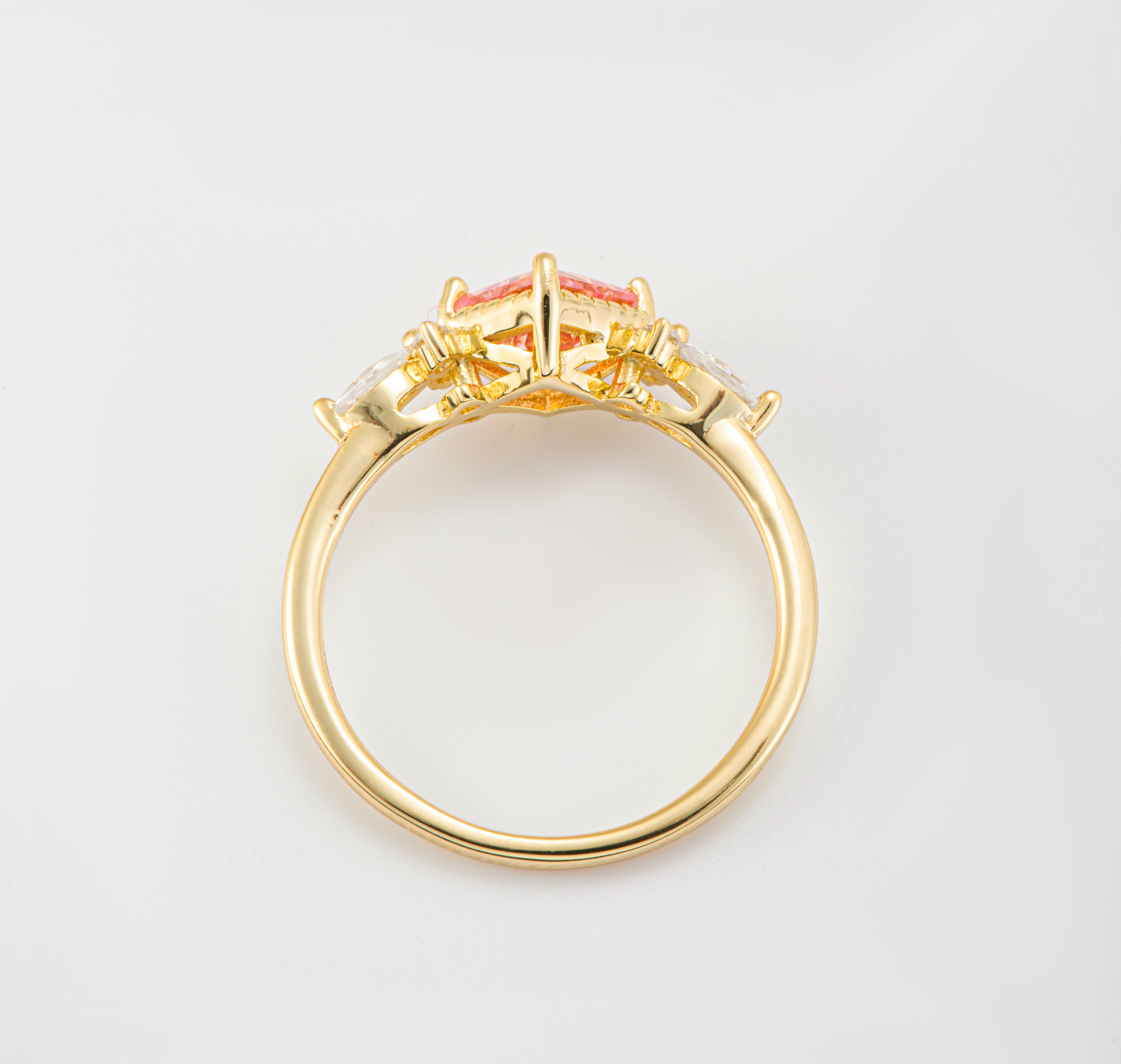 Sakura Pink Sapphire Alchemy Wings Ring | Alvaura