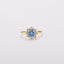 Santa Maria Blue Bud Halo Ring - Round Brilliant