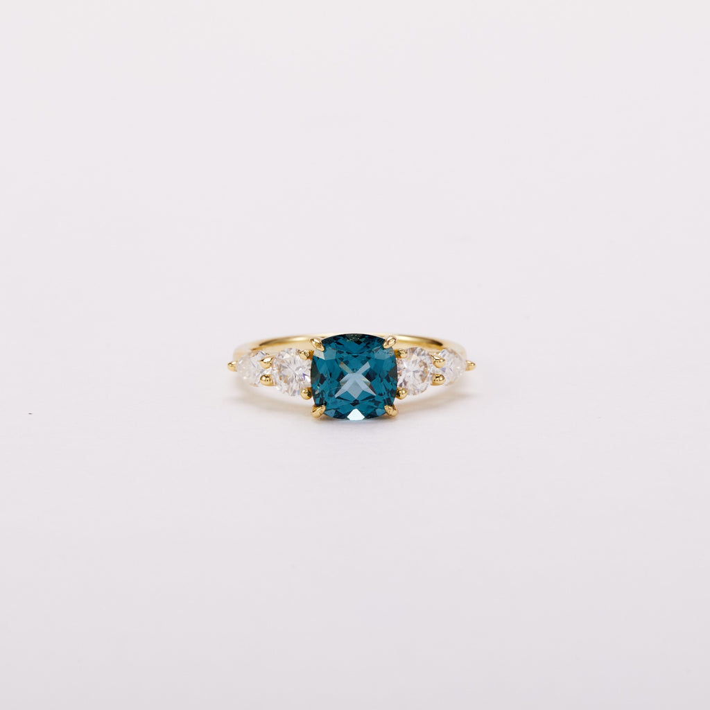 Tidal Lagoon Five-Stone Ring - Cushion Brilliant