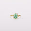 Vivid Mint Green Constellation Cluster Ring - Oval Step Cut