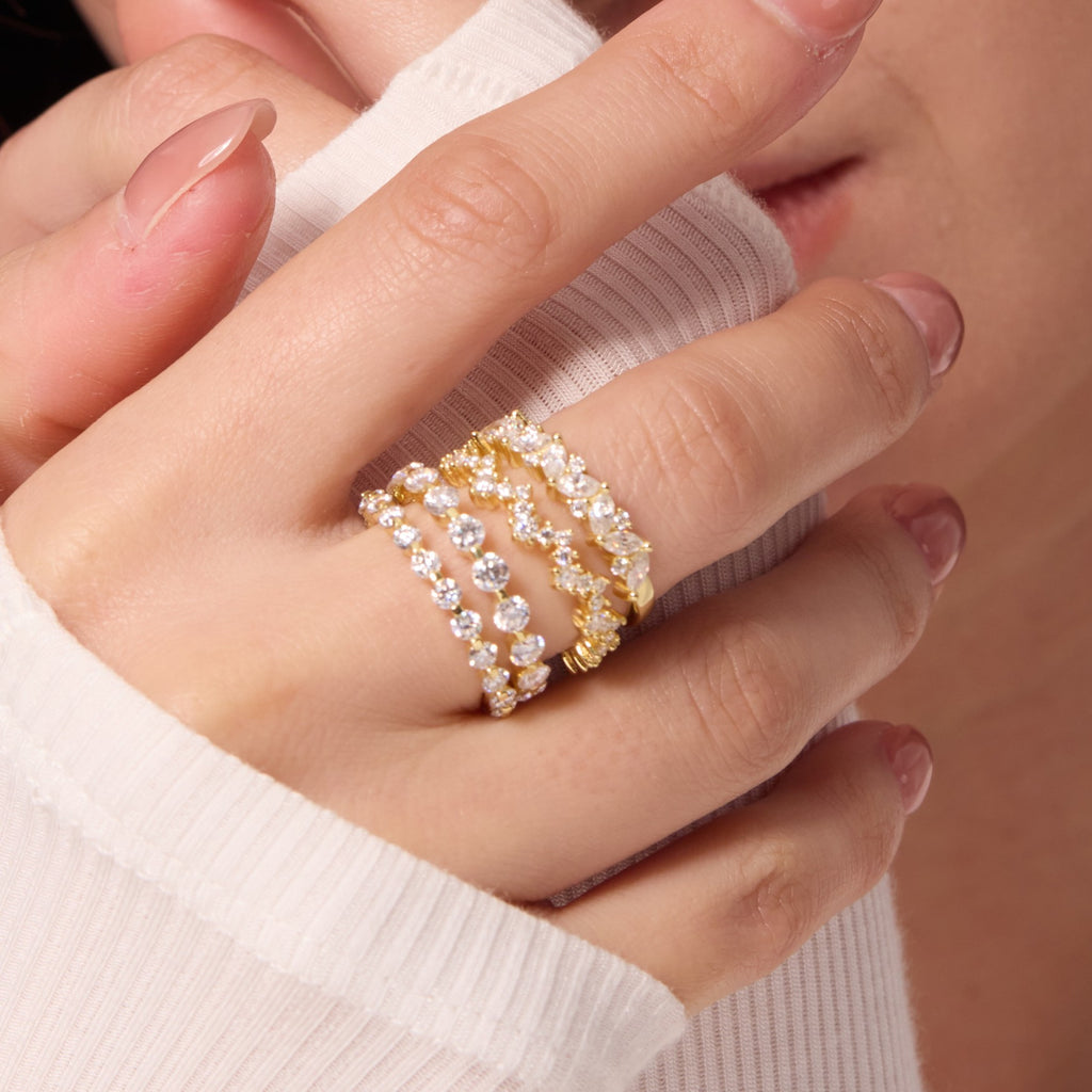 Zigzag Half Stacking Ring