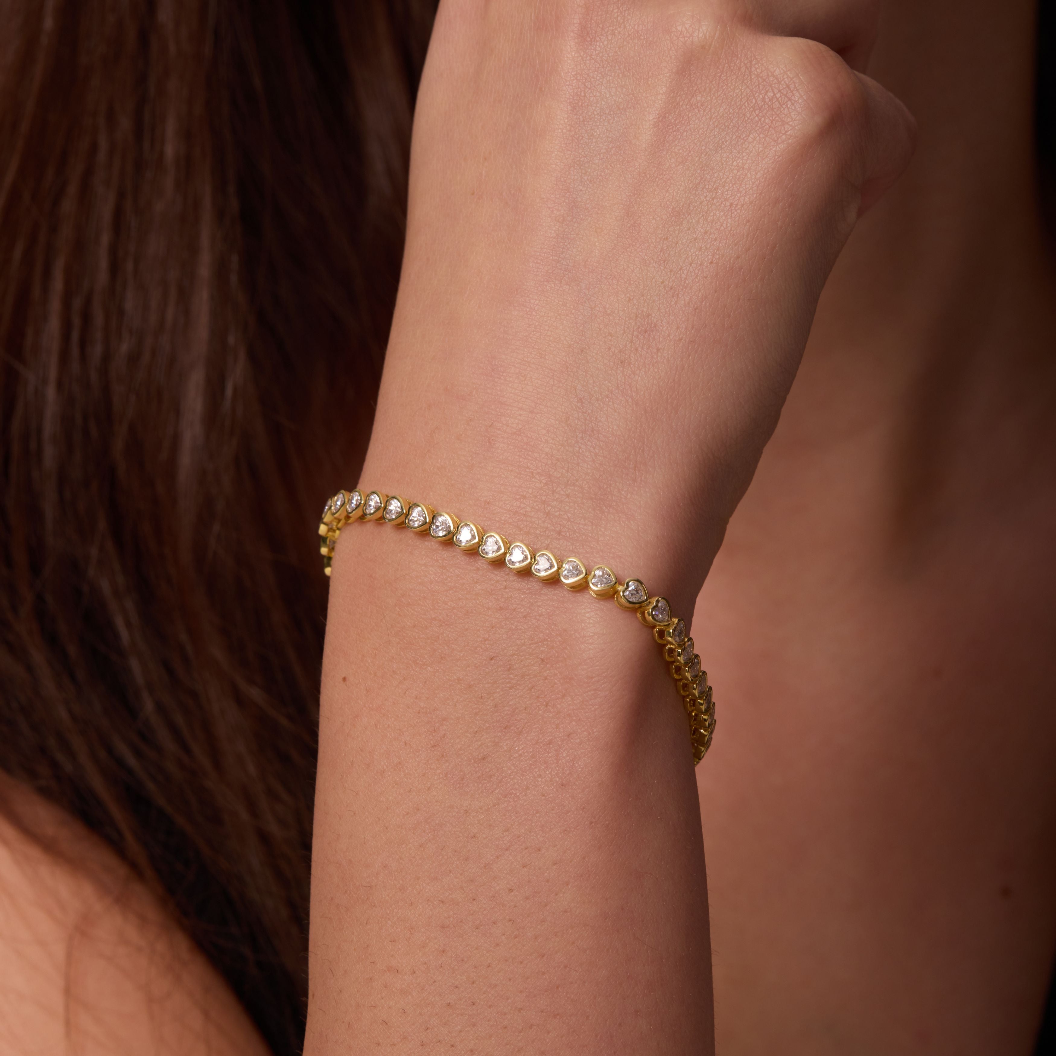 Heart Tennis Bracelet