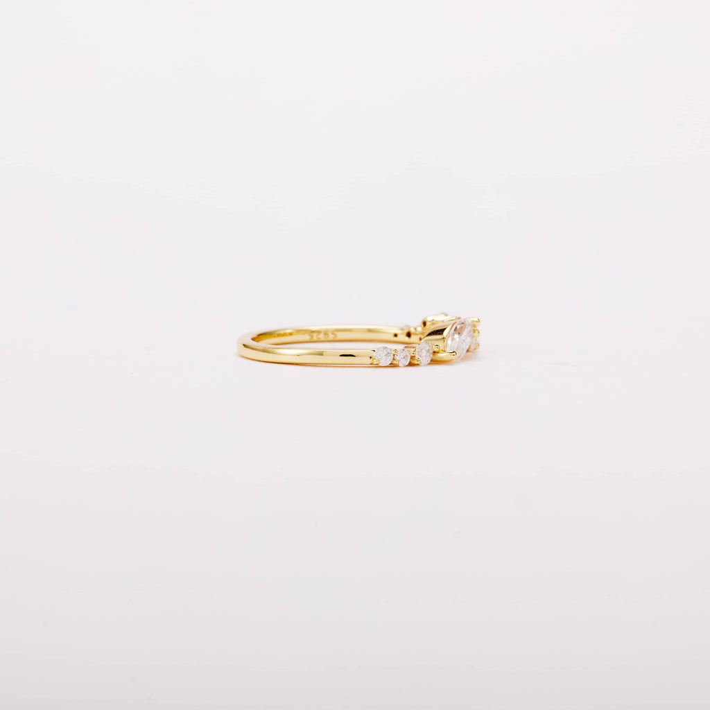 Marquise Moissanite Stacking Ring