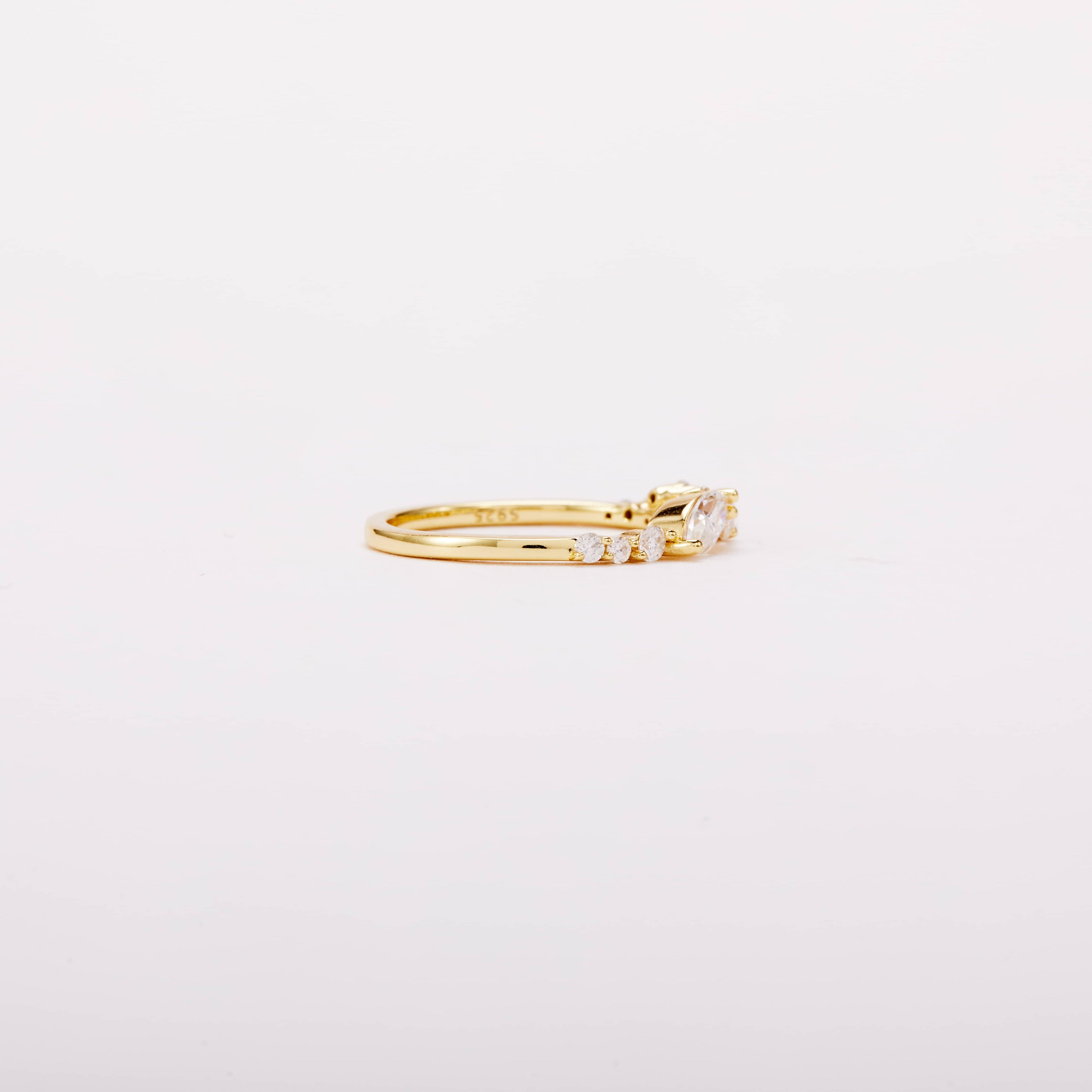Marquise Moissanite Stacking Ring