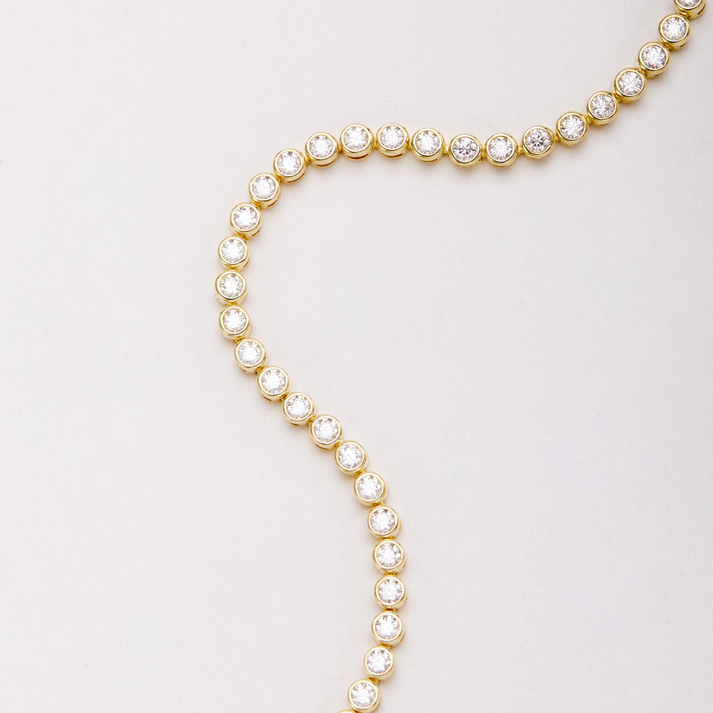 Round Bezel Tennis Bracelet
