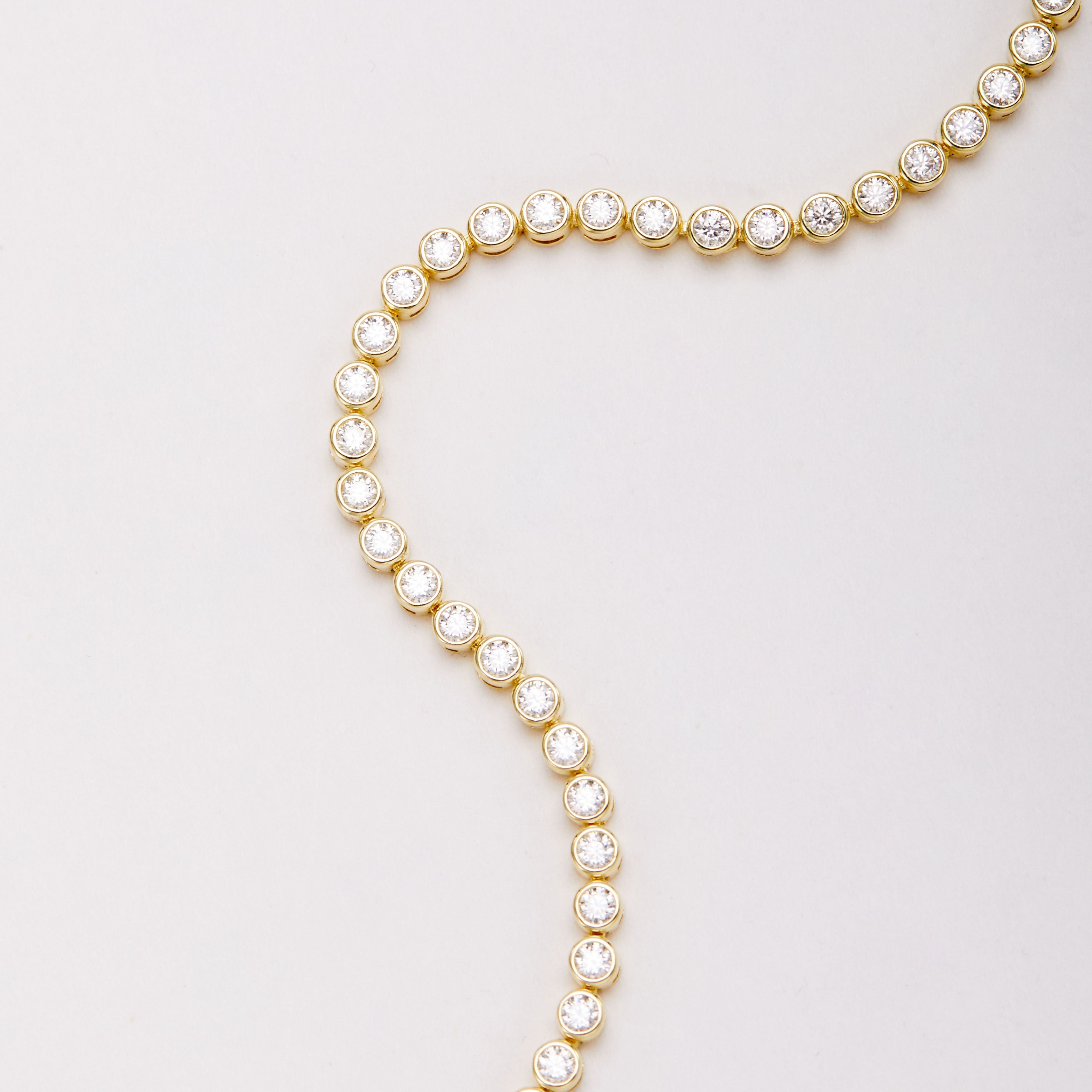 Round Bezel Tennis Bracelet