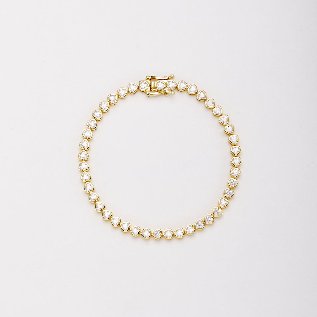 Heart Tennis Bracelet