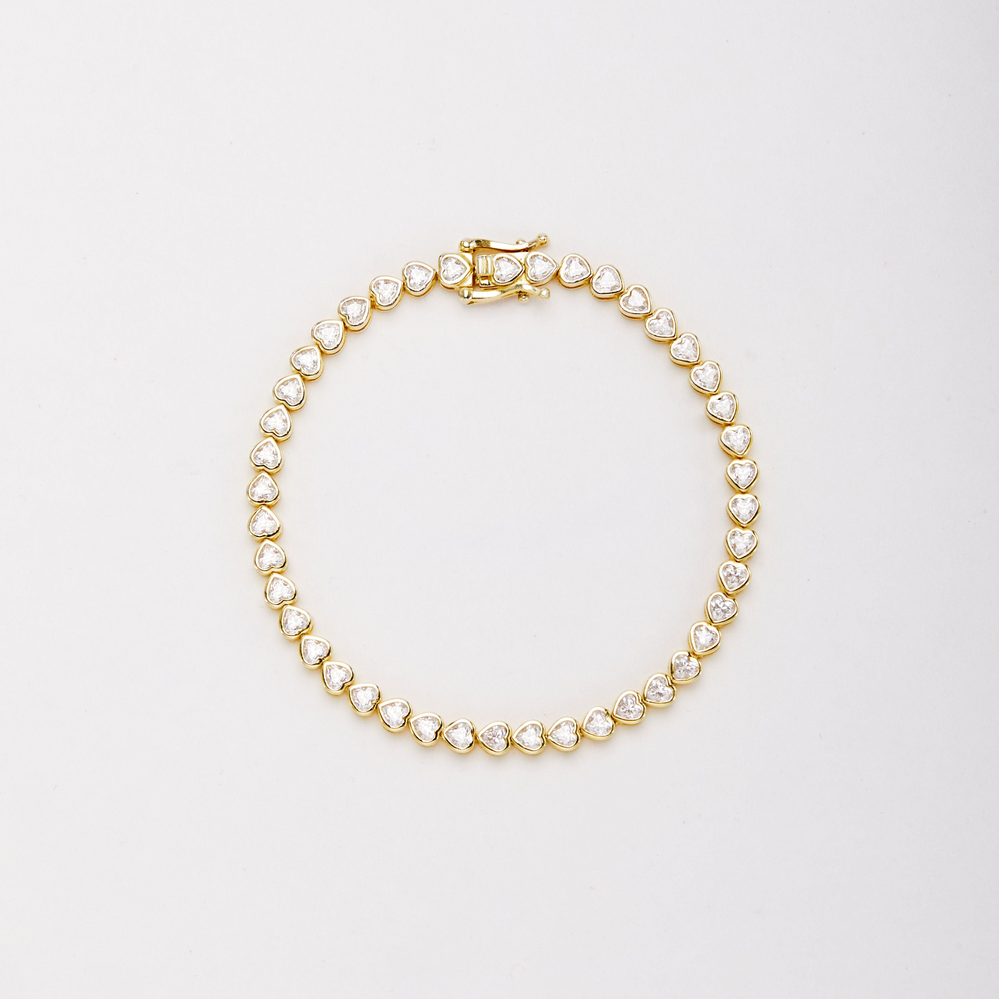 Heart Tennis Bracelet