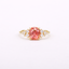 Padparadscha Bloom Cluster Ring - Cushion Step Cut
