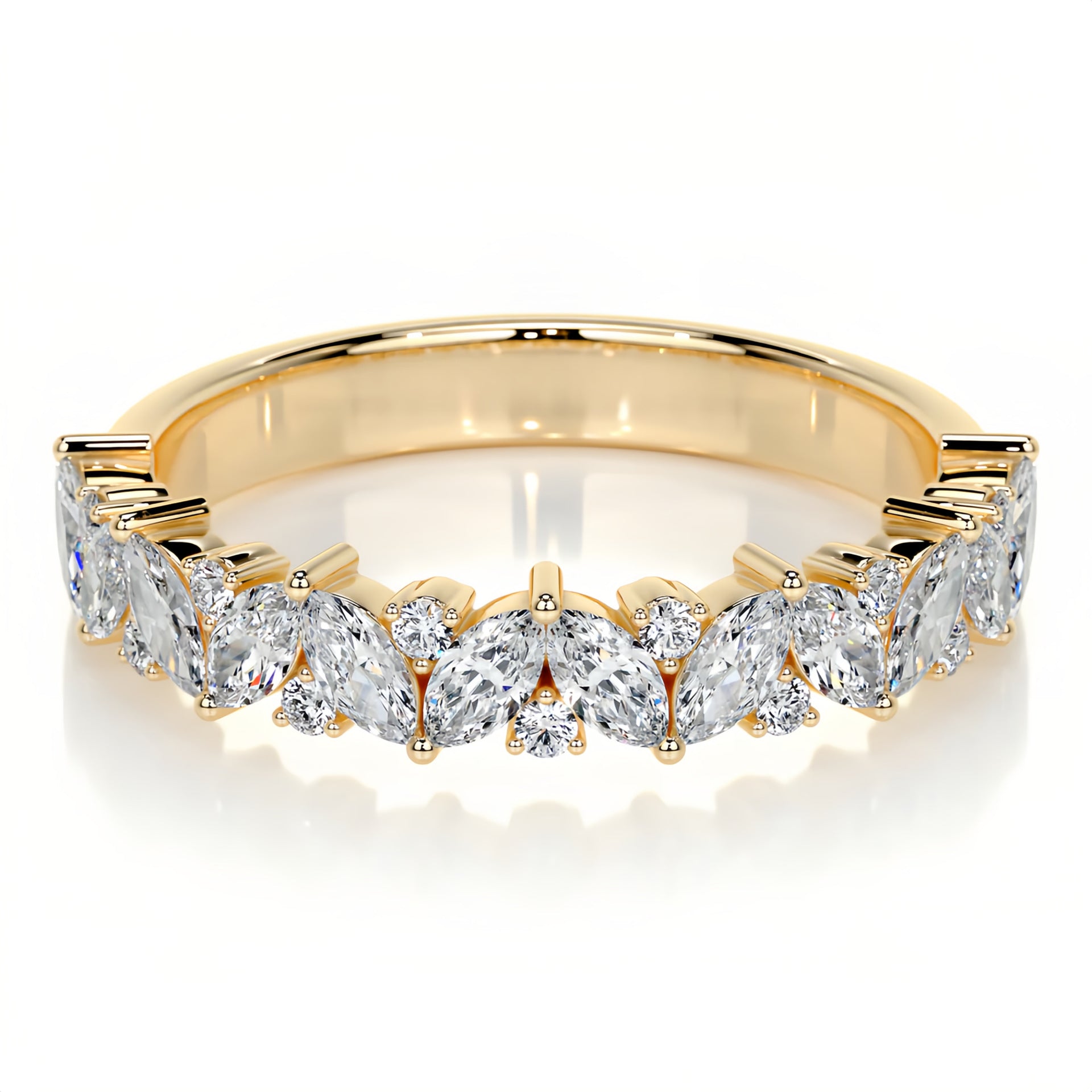 Marquise Moissanite Eternity Band