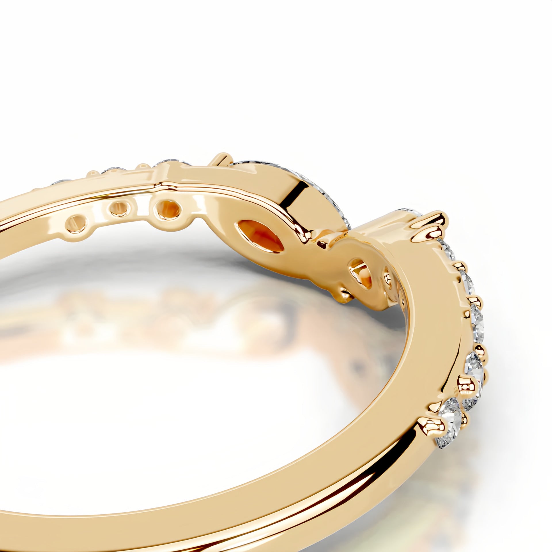 Marquise Moissanite Stacking Ring