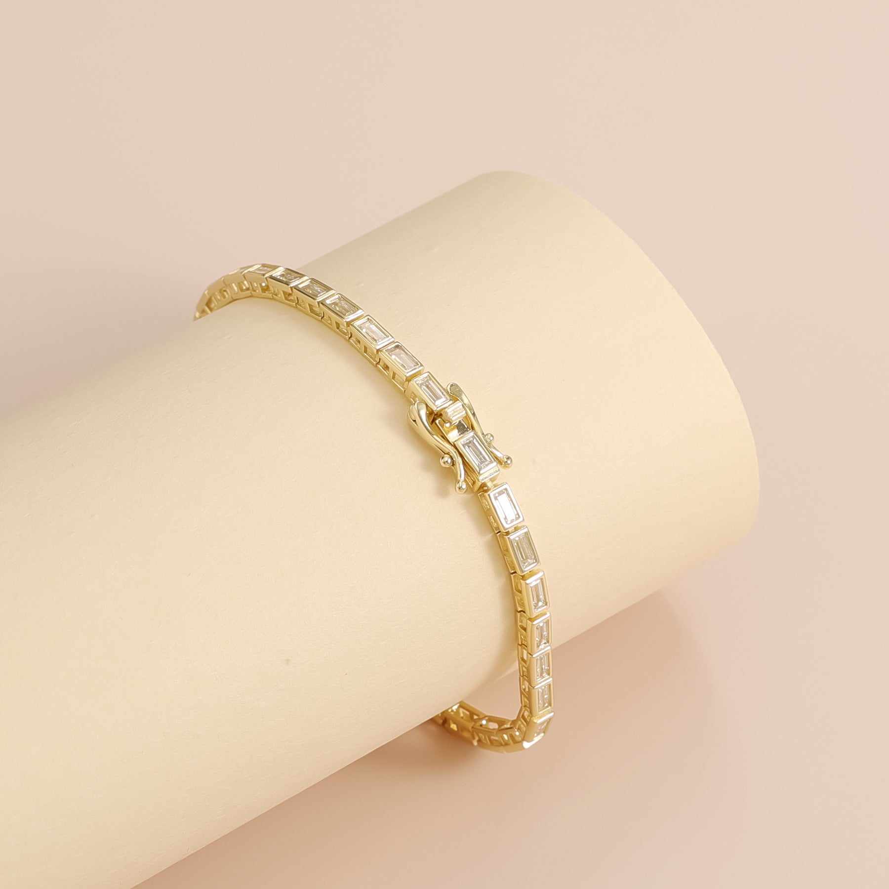 Emerald Cut Moissanite Tennis Bracelet