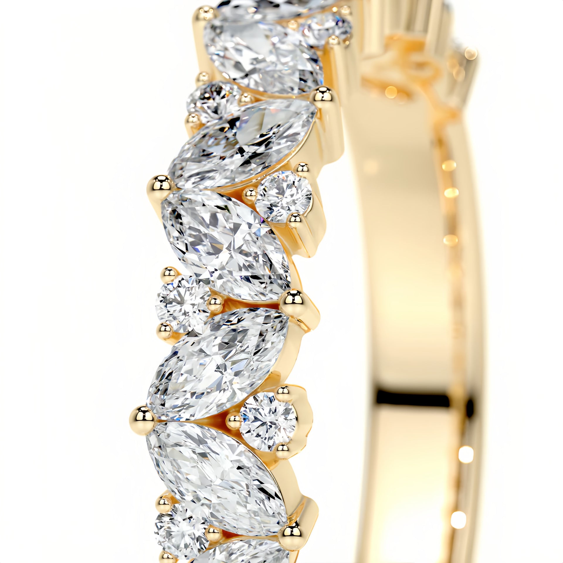 Marquise Moissanite Eternity Band