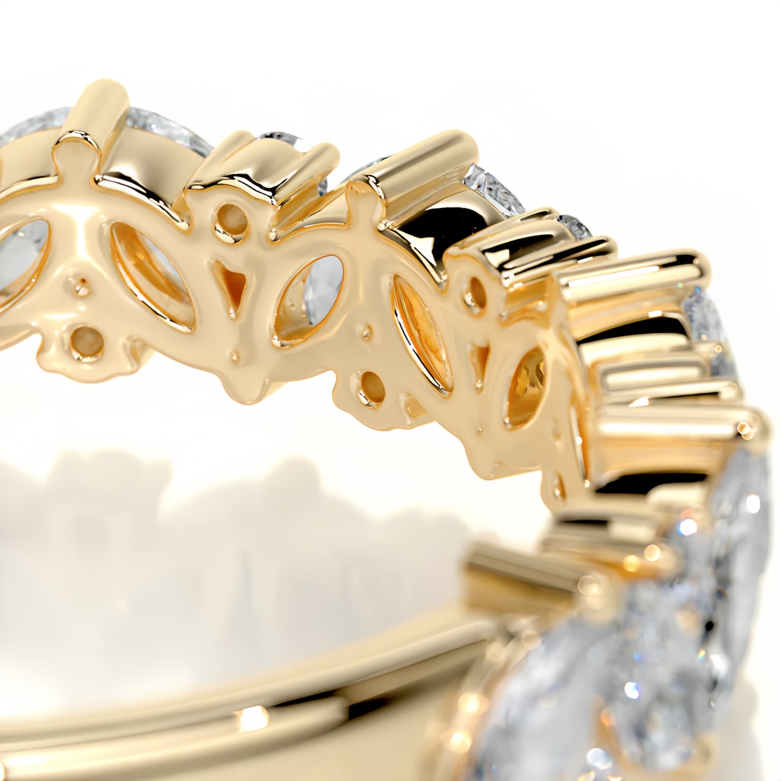 Marquise Moissanite Eternity Band