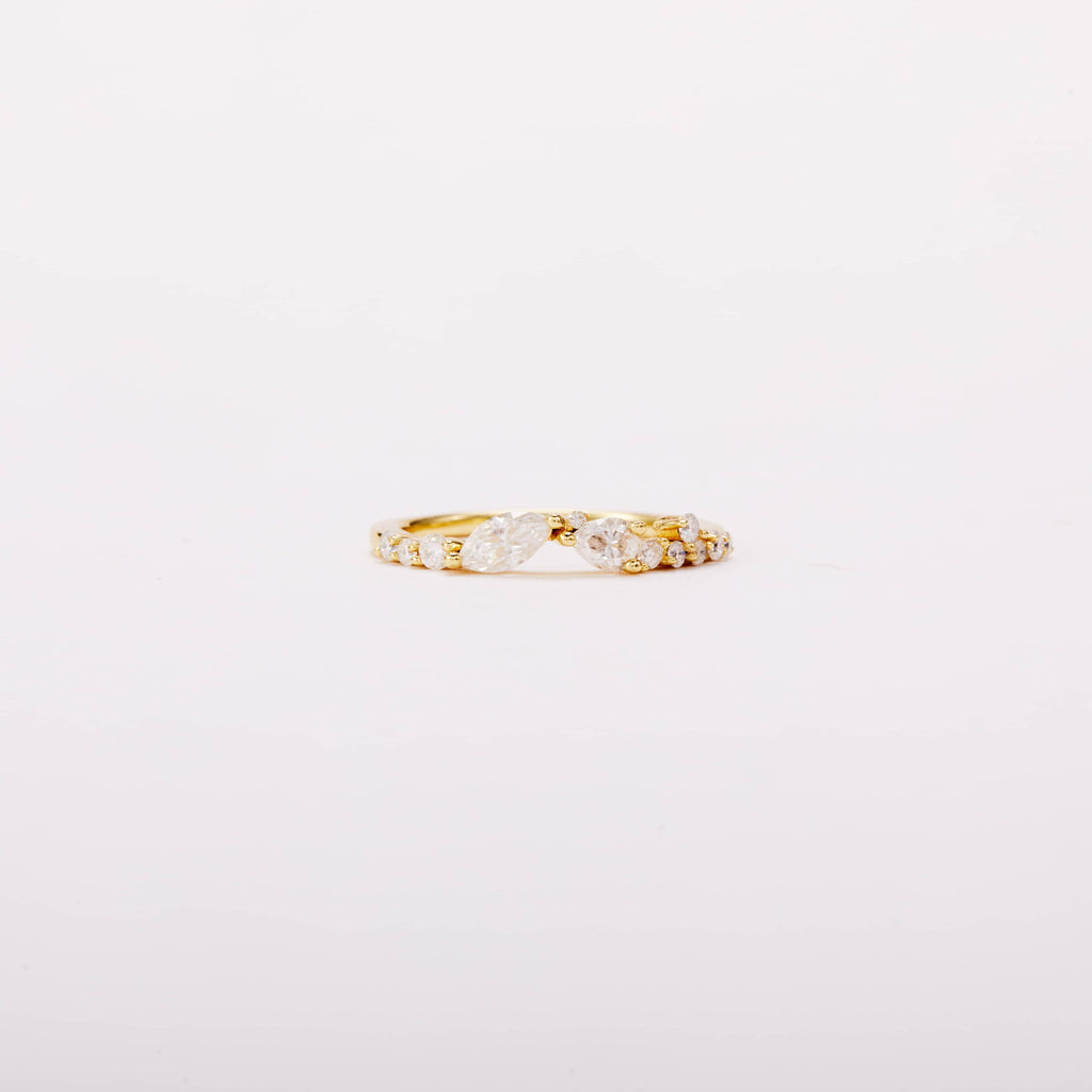 Marquise Moissanite Stacking Ring