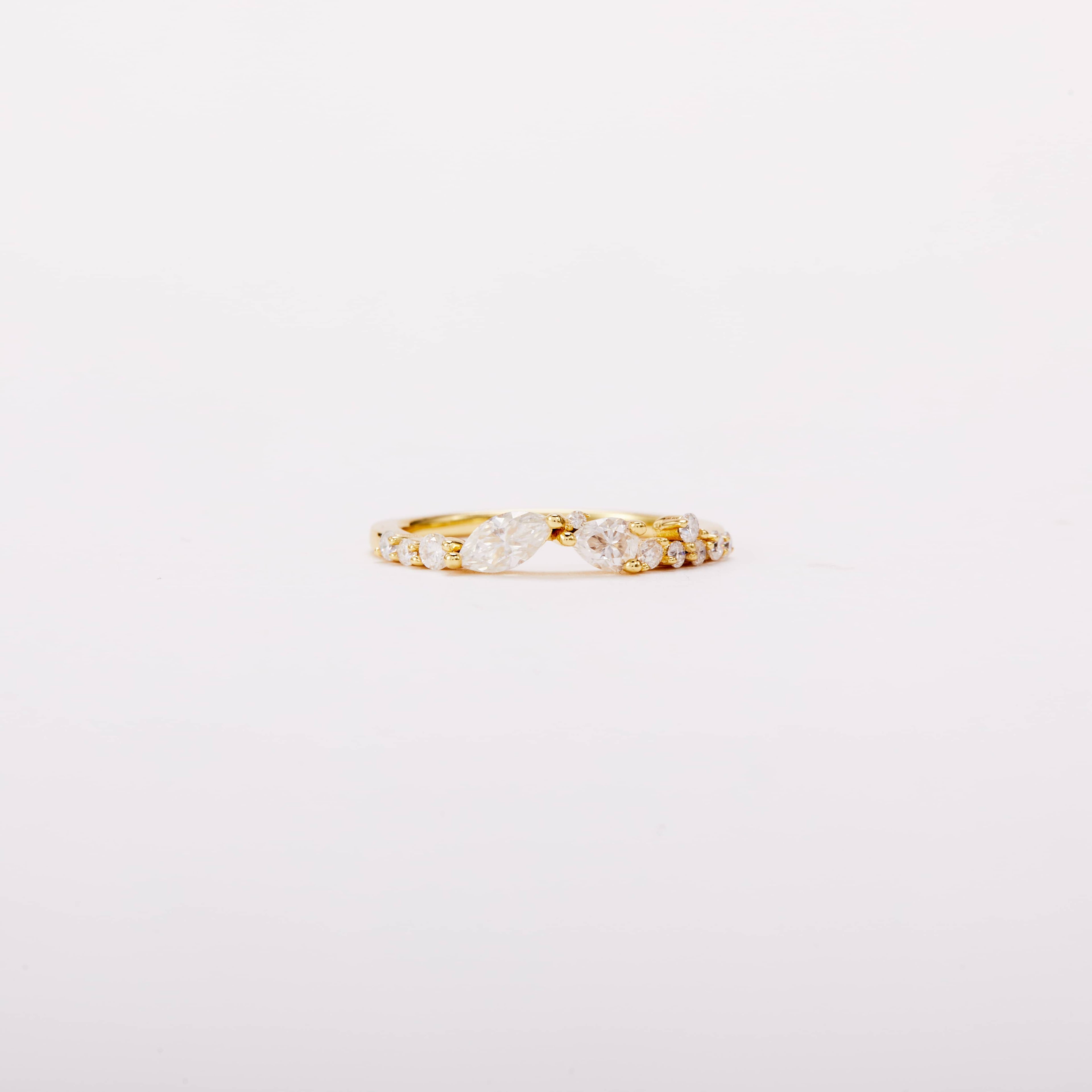 Marquise Moissanite Stacking Ring