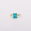 Paraiba Blue Bloom Cluster Ring - Radiant Cut