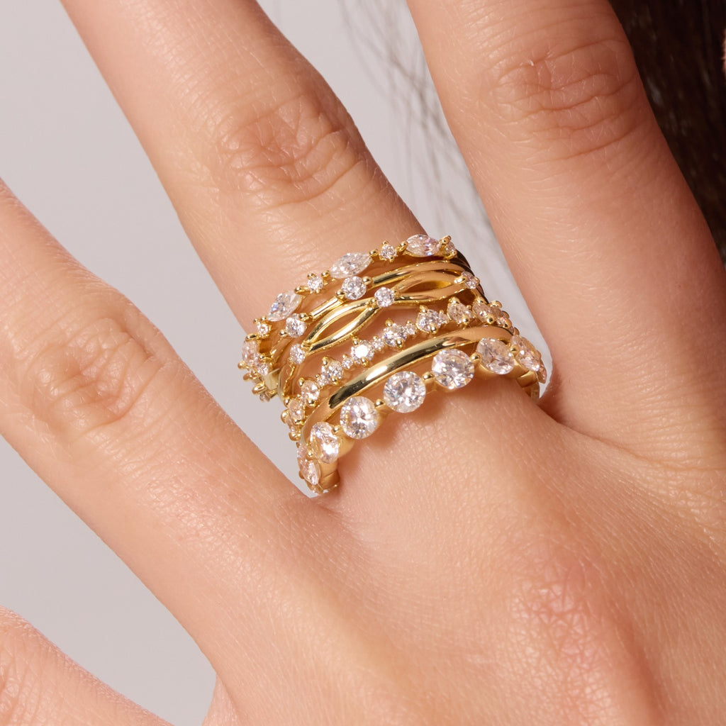 Floating Star Stacking Ring
