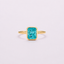 Paraiba Blue Bezel Ring - Radiant Cut