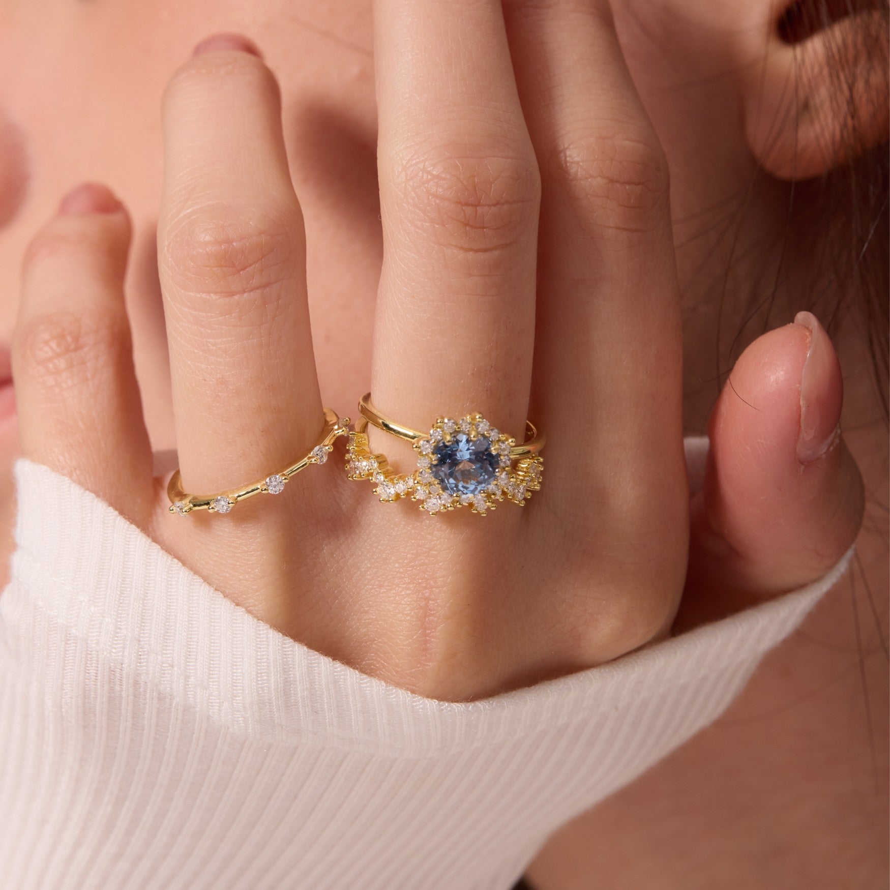 Floating Star Stacking Ring