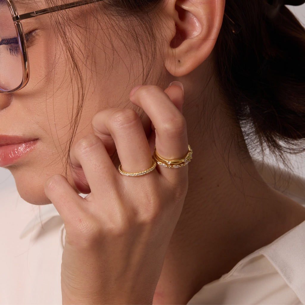 Half Eternity Stacking Ring