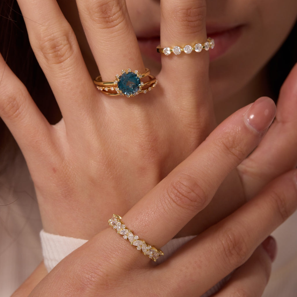 Tidal Lagoon Bold Bloom Halo Ring - Round Brilliant