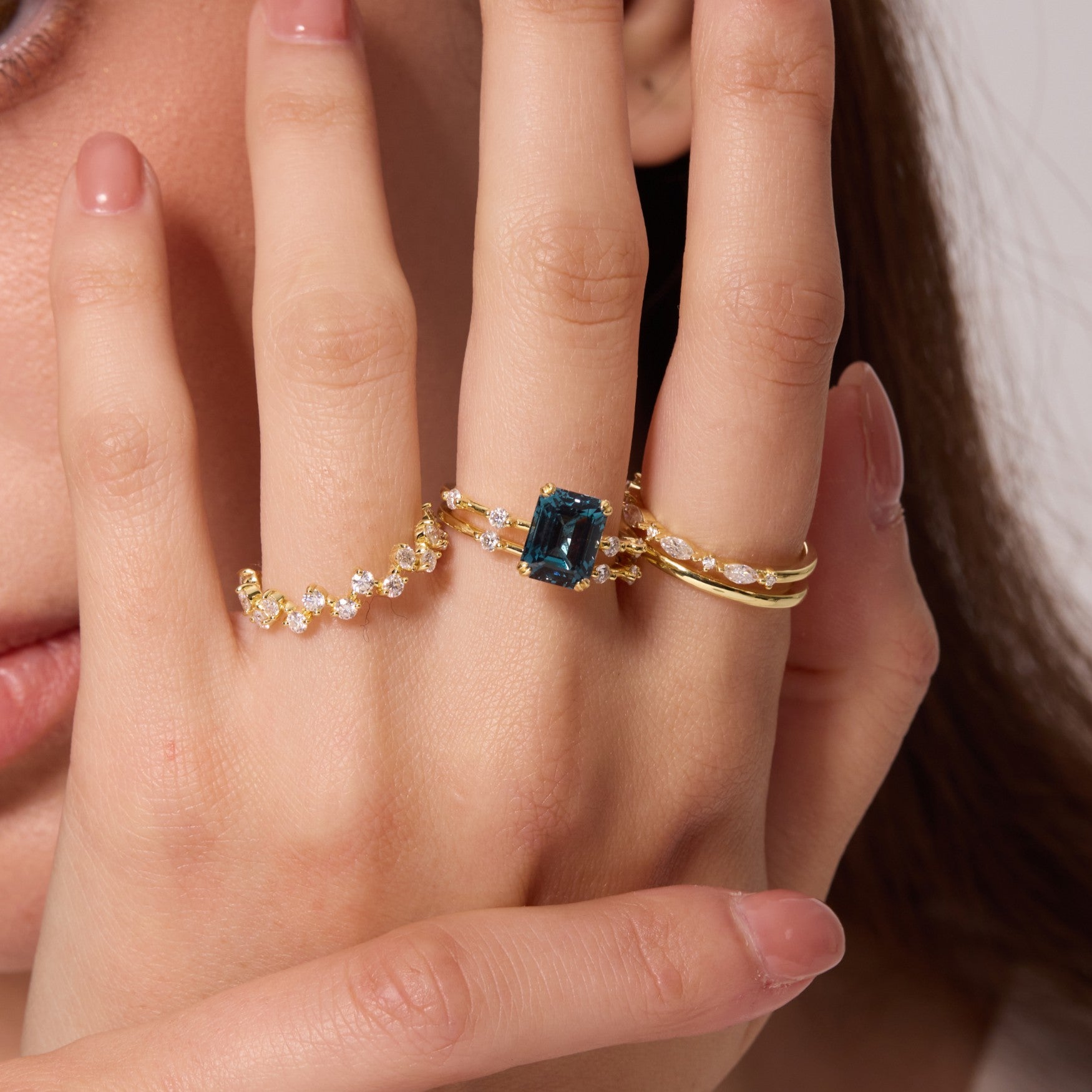Floating Star Stacking Ring