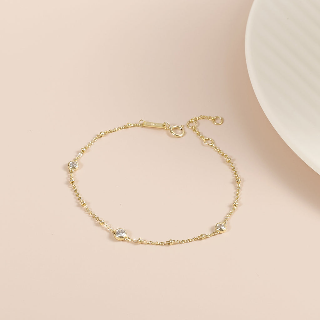 Triple Sparkle Bobble Bracelet